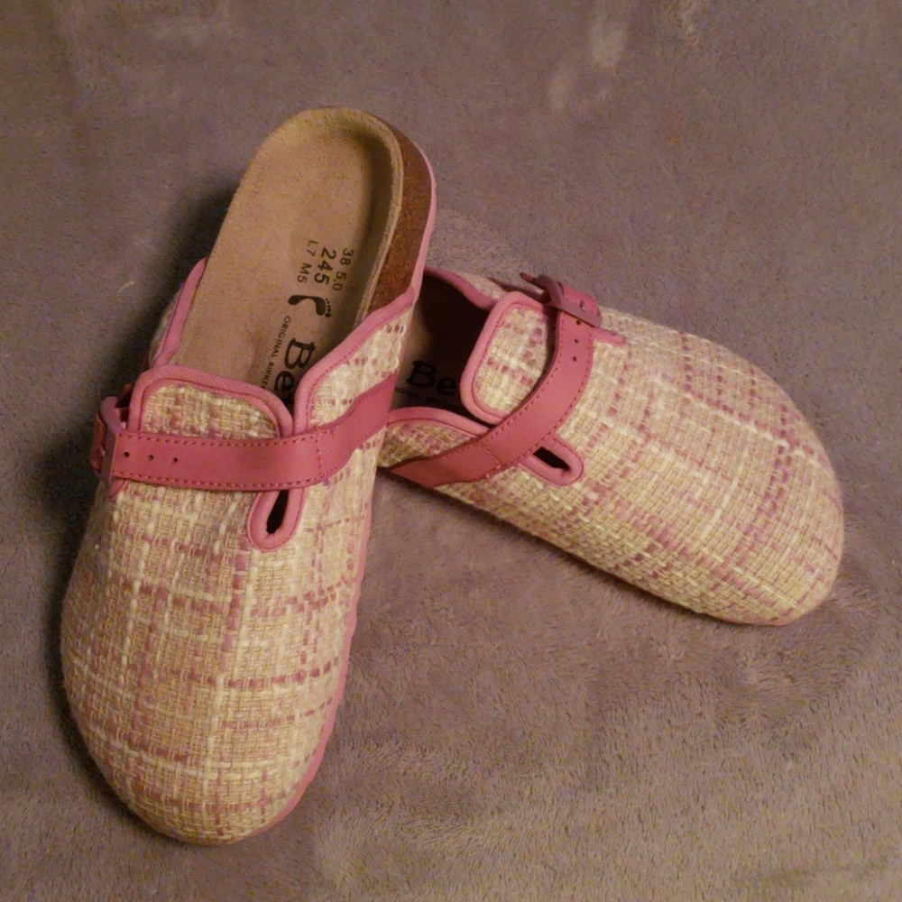 Betula by Birkenatock pink tweed clogs SZ 38 NWOT